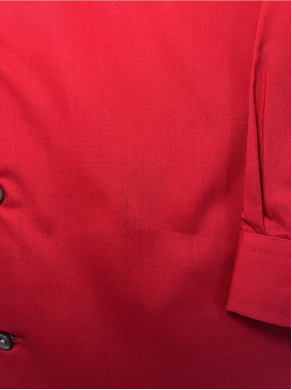 J.Ferrar Dress Shirt Slim Fit Long Sleeve Men's Size M 15-15.5 Red Button Up - Picture 4 of 12